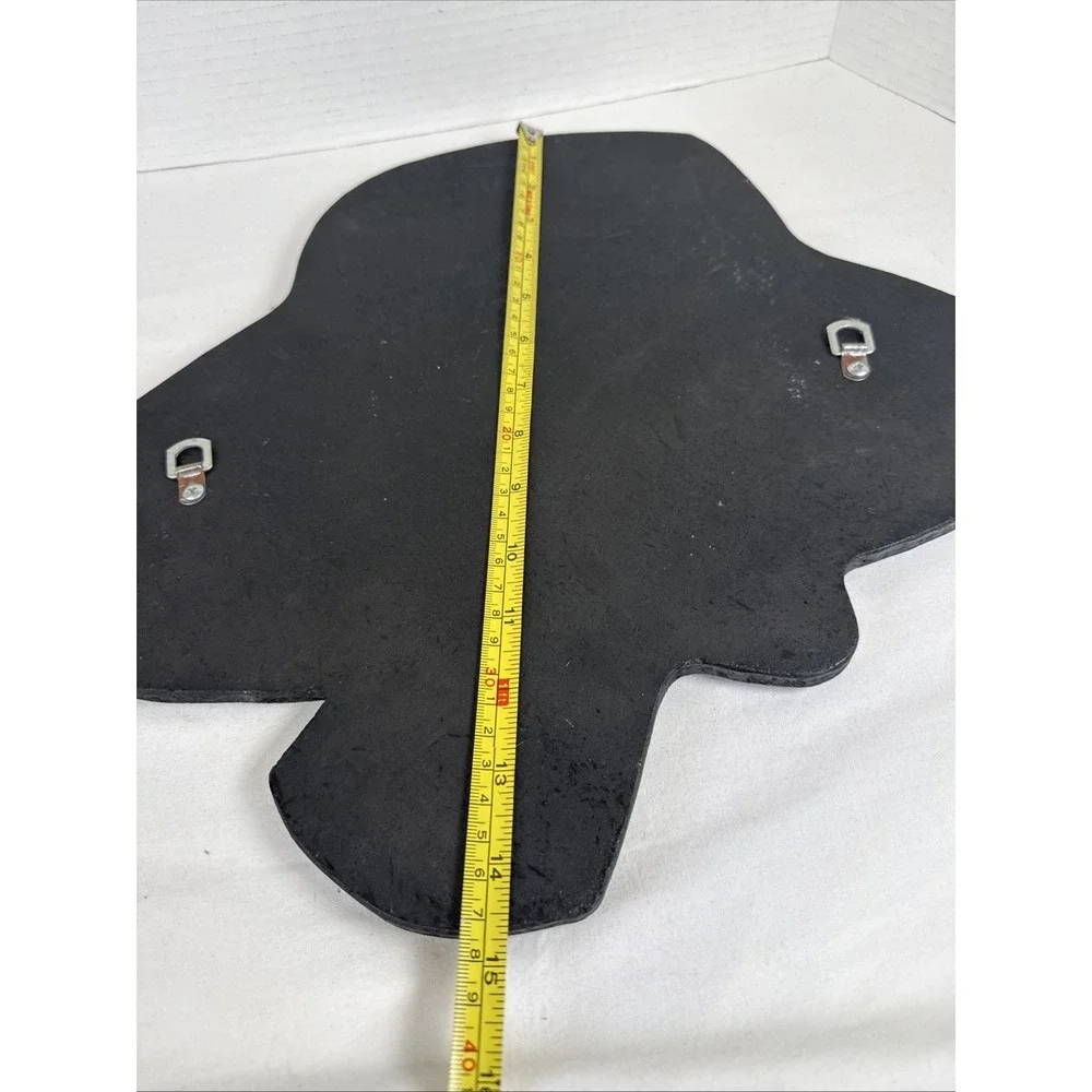 Vtg Figural Wall Cut Glass Mirror Art Deco Retro Woman Profile w/ Hat